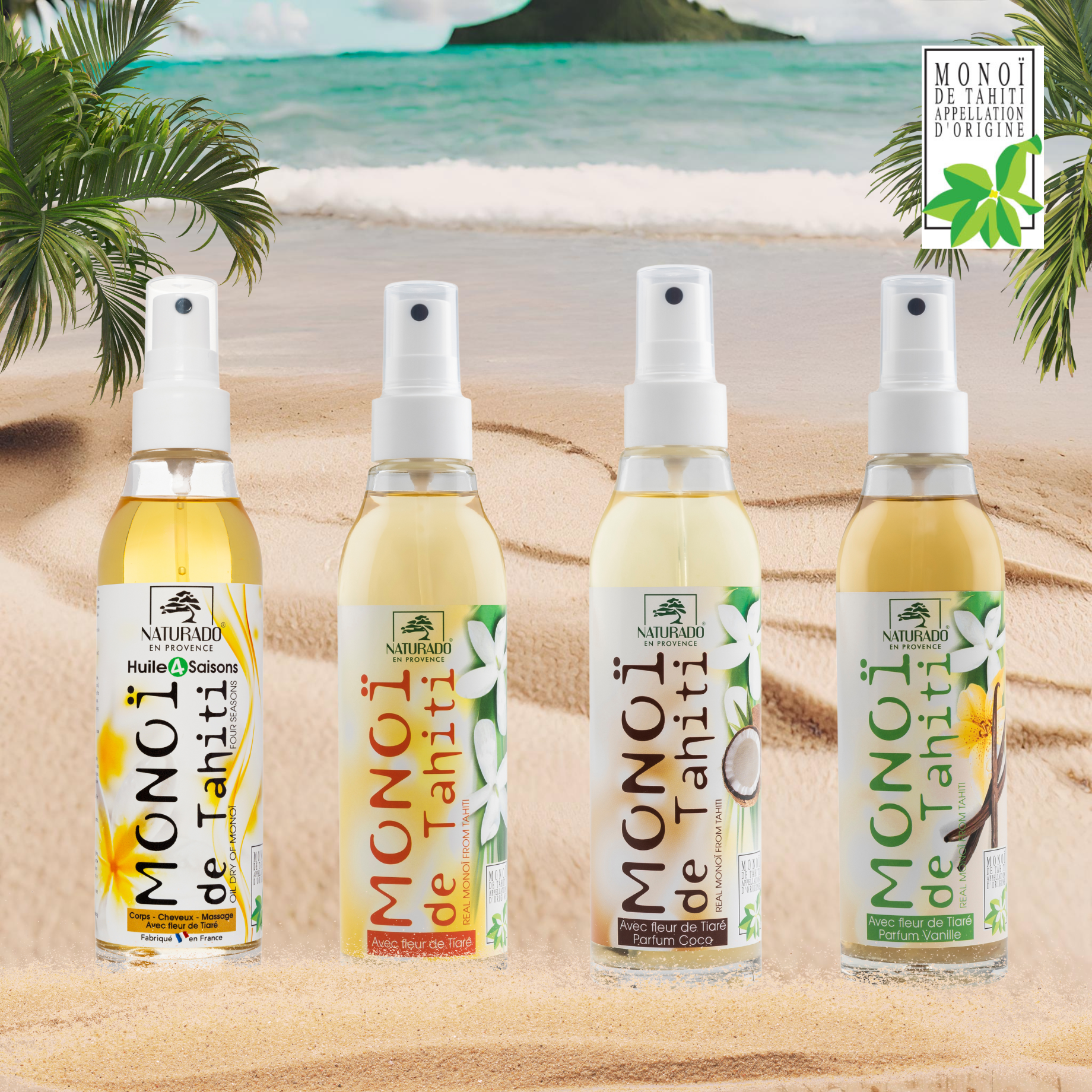 NATURADO EN PROVENCE – wholesale Bad- och kroppsolja – Monoï de Tahiti Tiaré Ursprungsbeteckning 150 ml5