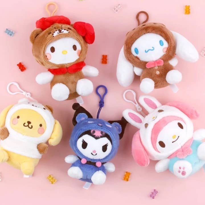 K_Wonderland - Wholesale Keychain - Women's - Sanrio Costume Characters Plush Bag Cham, Key Chains