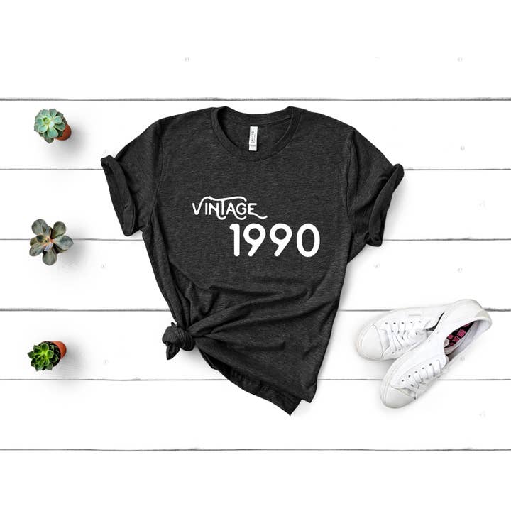 My Bella Vida Inc. - Wholesale T-Shirt (Graphic) - Unisex - Vintage 1990 Shirt, 30th Birthday Shirt, 30th Bday Shirt
