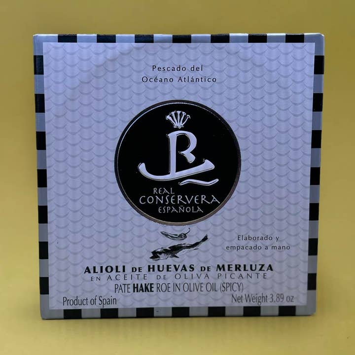 Real Conservera Española Seehechtrogen-Pâté in Olivenöl (Scharf) für den Großhandel von Lata