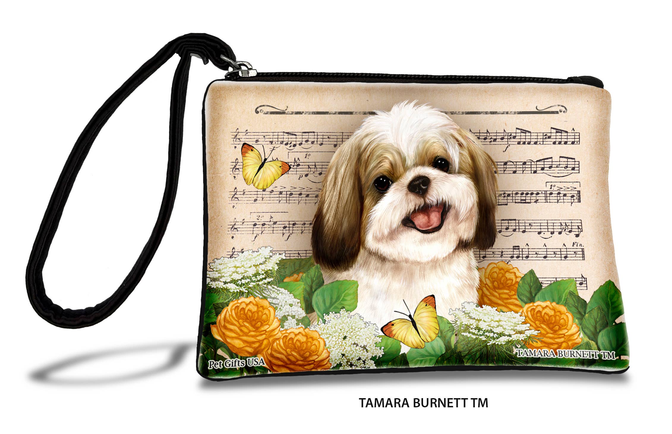Pet Gifts USA, LLC - Wholesale Purse/Bag Accessory - Unisex - Shih Tzu (Gold & White) - Zippies Pet Pouch Coin Purse