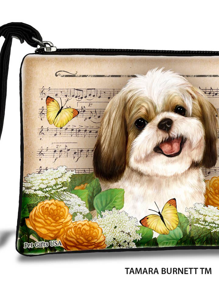 Shih Tzu (Gold & White) - Zippies Pet Pouch Coin Purse for wholesale by Pet Gifts USA, LLC
