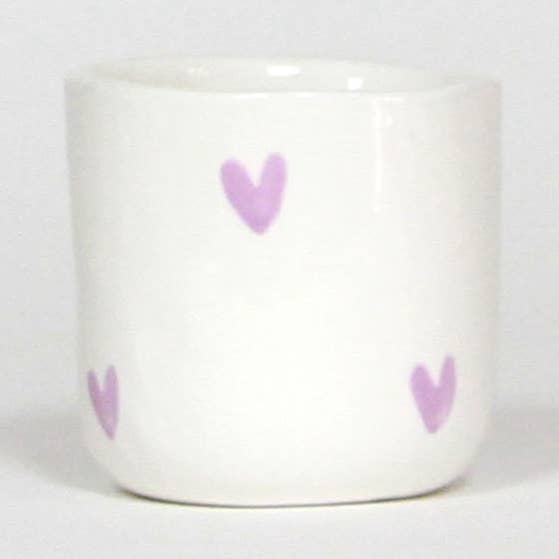 The Cup – Lilac of You handgjord mugg med lila hjärtan för wholesale av Bouclez-La