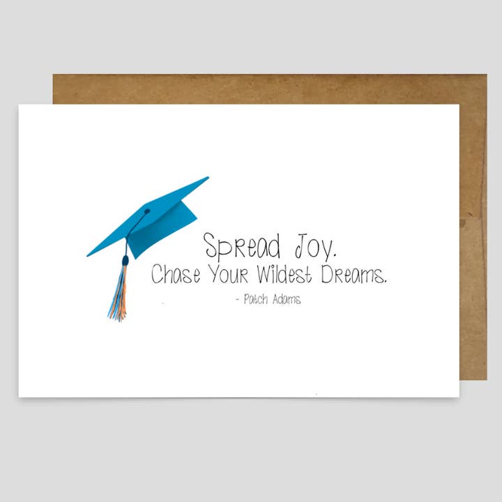 Kevin & Kaia – Großhandel Karte zum erfolgreichen Abschluss – Spread Joy - Blue Hat - Grußkarte