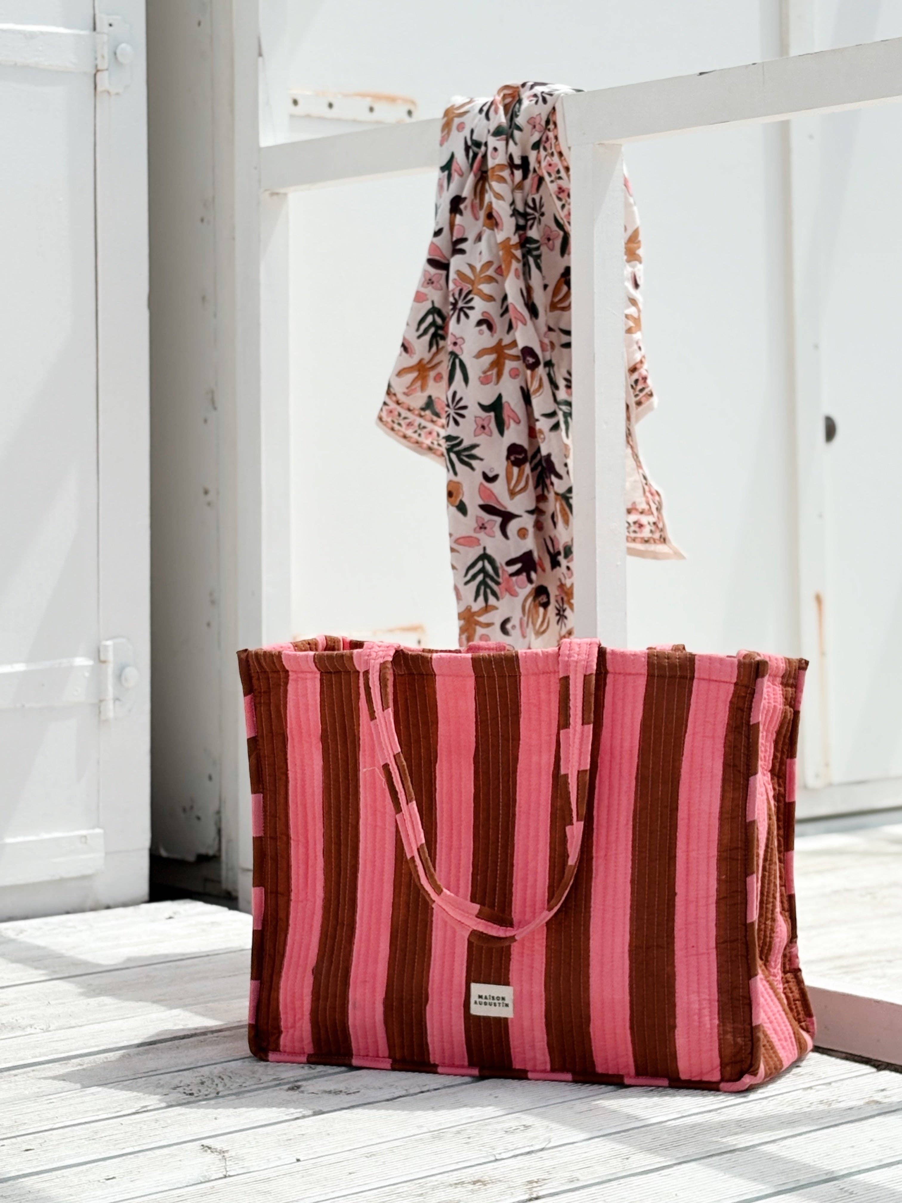 Maison Augustin - Wholesale Tote Bag - Women's - MALABAR STRIPE tote bag0