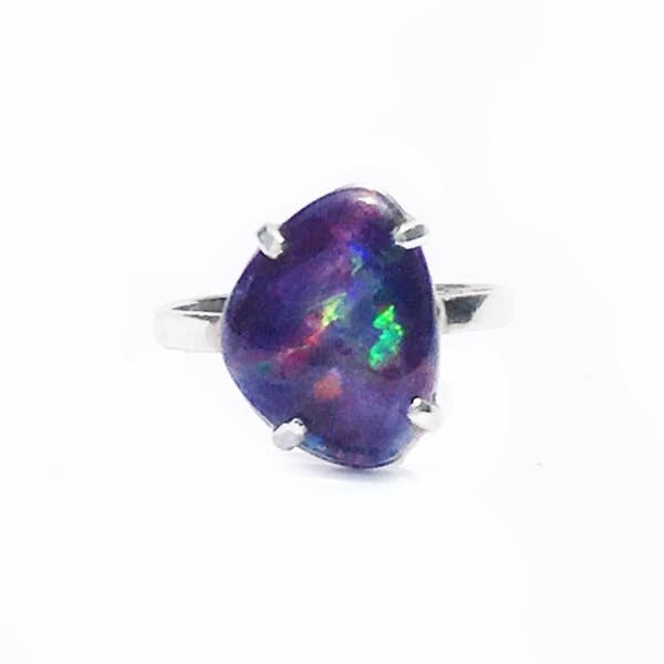 Great Falls Jewelry - Vente Bague de cocktail/de cérémonie - Bague opale de Cusco en sterling ou 14 carats GF + plus de couleurs2