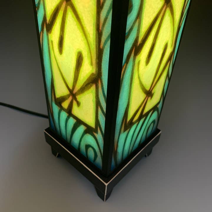 Macone Clay / Spooner Creek - Wholesale Accent/Desk Lamp - ML94 - Blue Dragonfly Lamp2