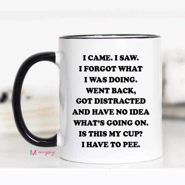 Mugsby - Wholesale Coffee Mug - I came I saw I Forgot What I was Doing Funny Coffee Mug