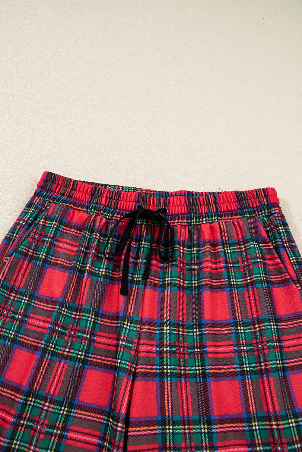 Red Christmas Plaid Mama Pullover and Pants Set for wholesale on Faire8