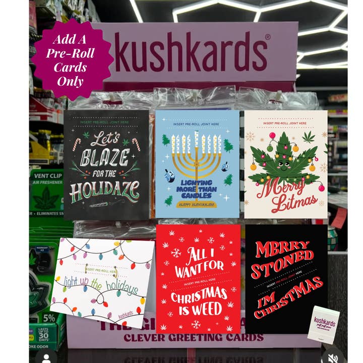 KushKards - Wholesale Retailer Display - Paper & Novelty - KushKards Holiday Counter Display2