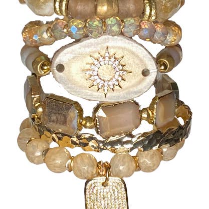 Citrine Stack Bracelet por atacado de HEATHER FORD