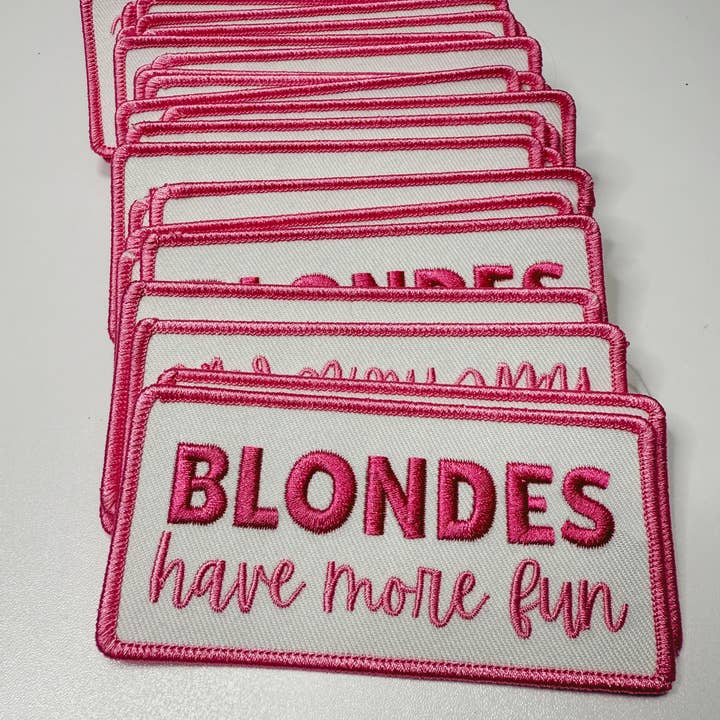 TEELUX - Wholesale Patch - 4" Blondes Have More Fun - Embroidered Hat Patch2