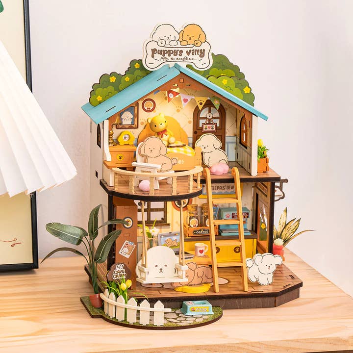 Robotime - Wholesale DIY Craft Kit - DG169 Puppy's Cozy Villa Rolife DIY Miniature House Puzzles4