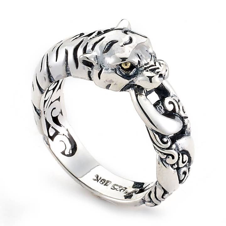 SS/18k Pantherring für den Großhandel von Eli Pebble