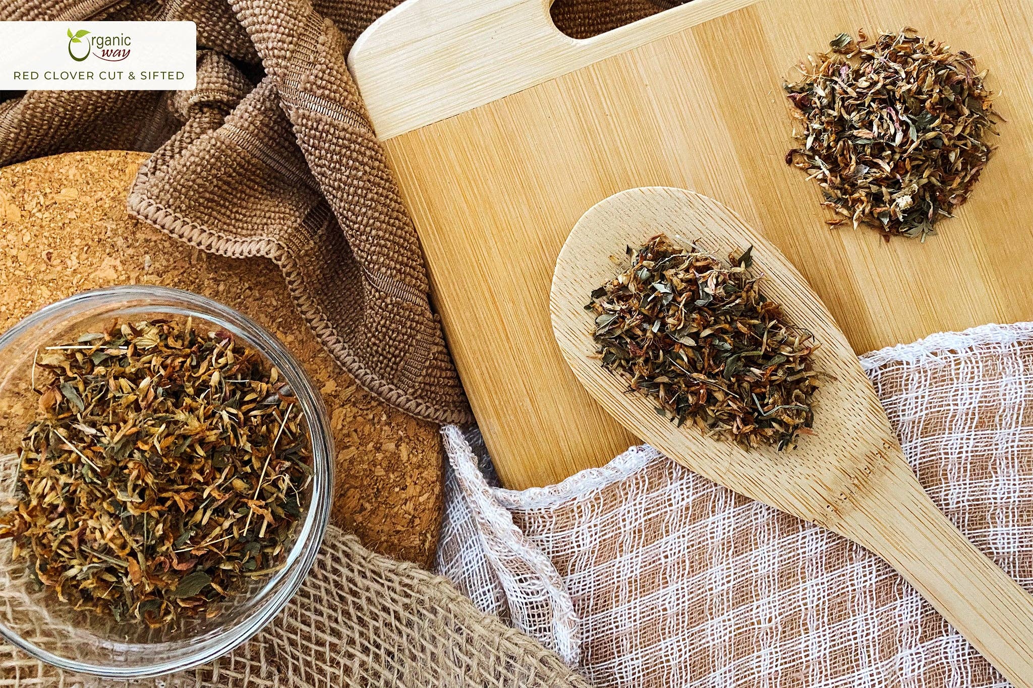 Organic Way LLC - Vendita all'ingrosso Erbe aromatiche - Fiori di Trifoglio Rosso Tagliati e Setacciati (Trifolium Pratense) Tisana | Raccolta Selvatica Europea | Certificato Kosher | Certificato USDA | Origine - Albania3