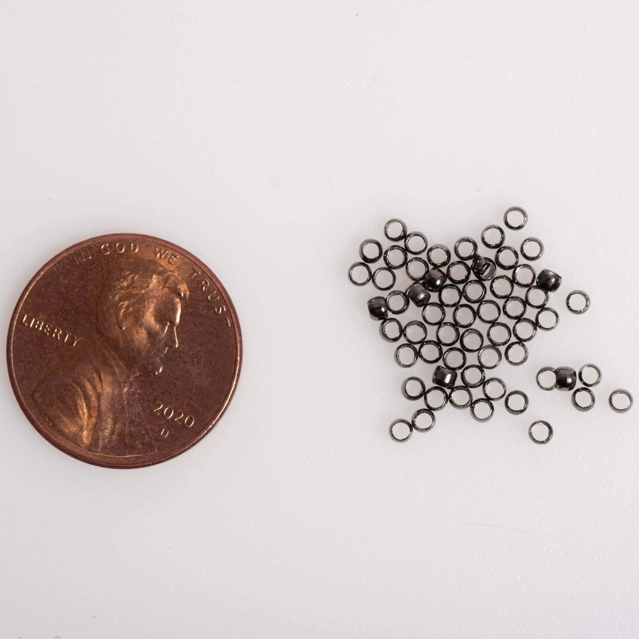 Continental Beads - Wholesale Craft Supplies - Crimp Bead Seamless - Measures 2mm - Size XXS - Available in Multiple Colors - Sold by the Gross - CRBD21