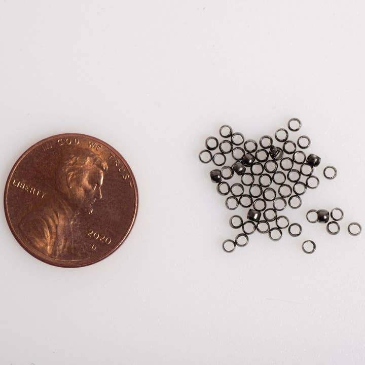 Continental Beads - Wholesale Craft Supplies - Crimp Bead Seamless - Measures 2mm - Size XXS - Available in Multiple Colors - Sold by the Gross - CRBD21