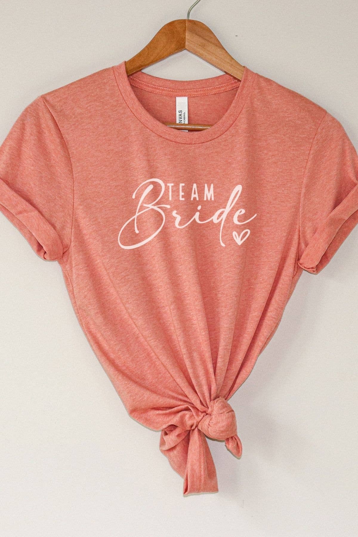 Bella Me – wholesale T-shirts med screentryck – Dam – Team Bride grafisk Tee4