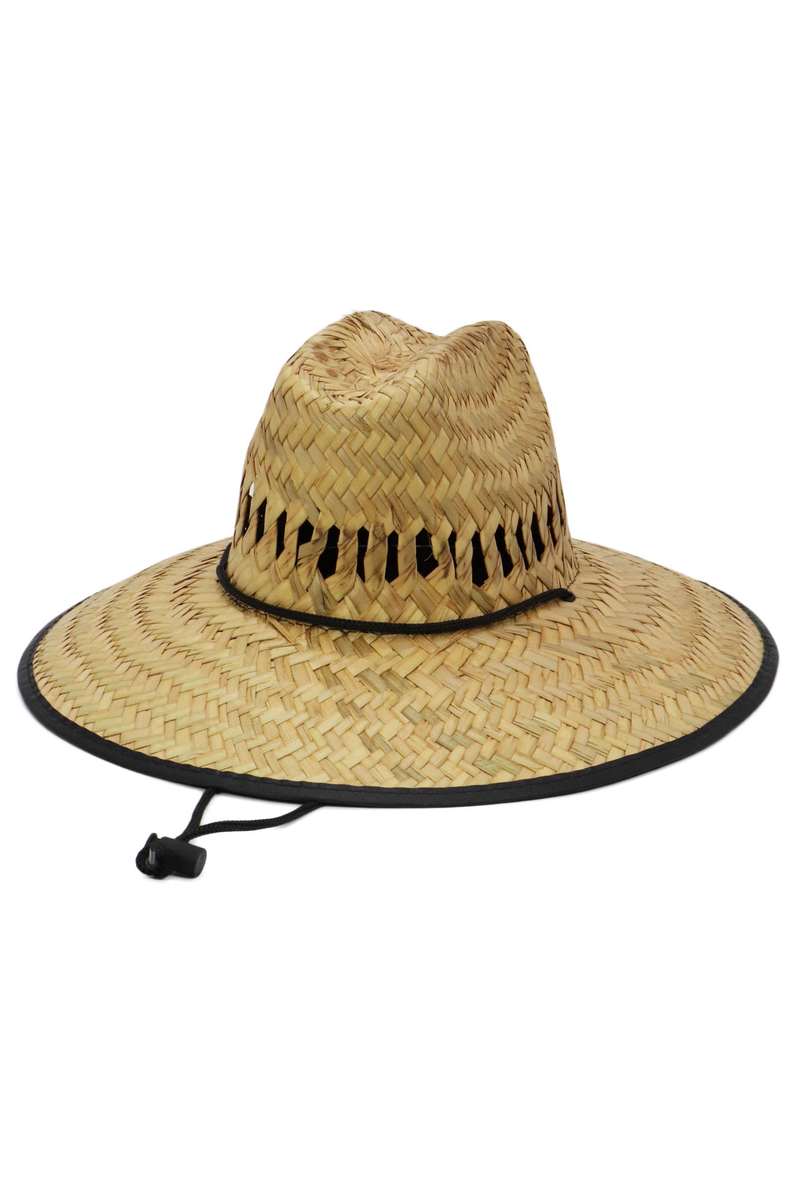 Cap Zone – wholesale Hatt - Barn – Barns livräddarhatt i halm med veganskt läderdetalj6