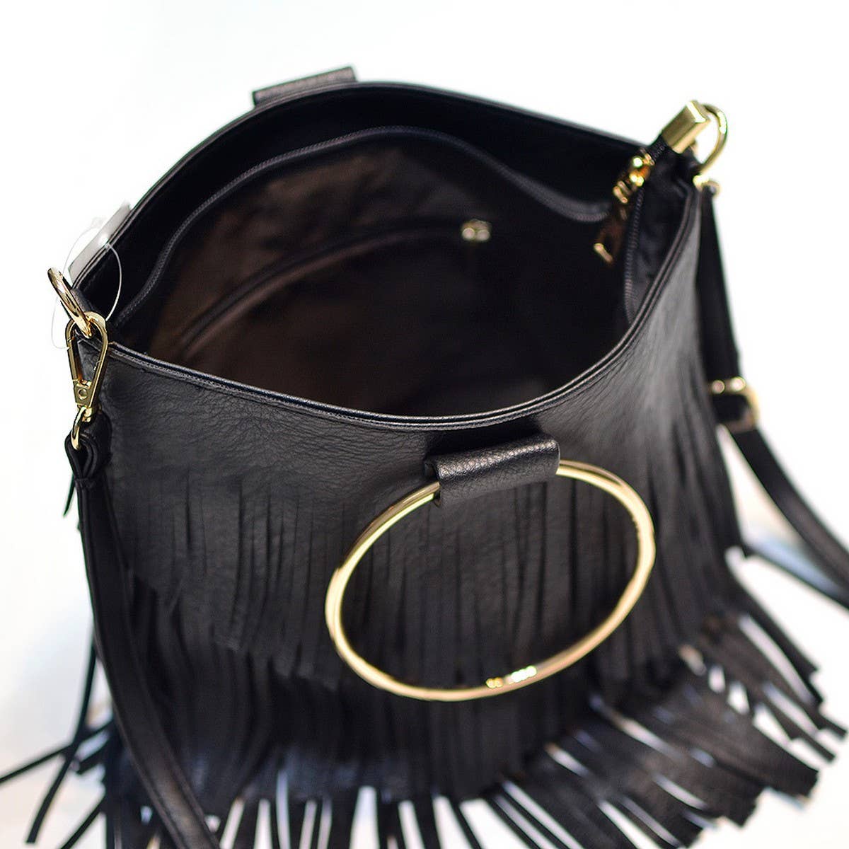 NINEXIS - Vente Sac porté épaule – femme - CWAB4544_SAC À MAIN IRRÉGULIER AVEC POMPON SAC À ÉPAULE8