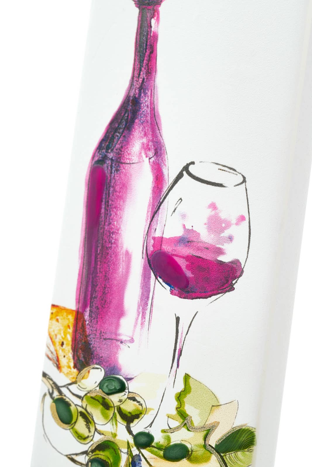 Flatyz Candles - Wholesale Novelty Candle - Flat Handmade Candle-Wine with Olives1