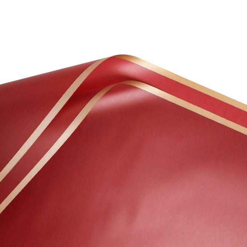 Elegant Design Supply – papel de embrulho por atacado – Papel de Presente Impermeável com Flores e Borda Dourada (20 Folhas por Pacote)3