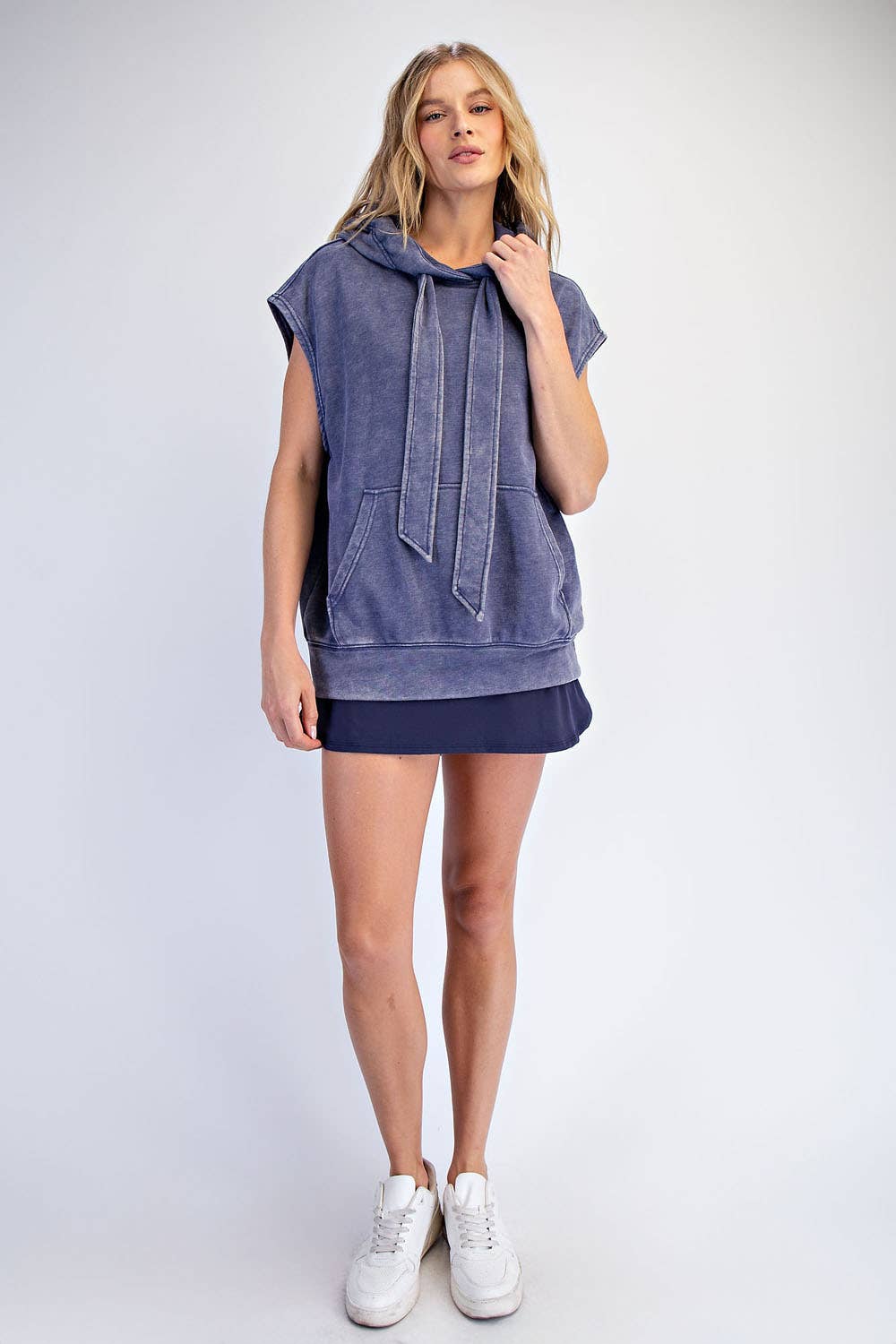 Rae Mode - Wholesale Hoodie - Women's - MINERAL WASHED TERRY SLEEVELESS HOODIE SWEATSHIRT15