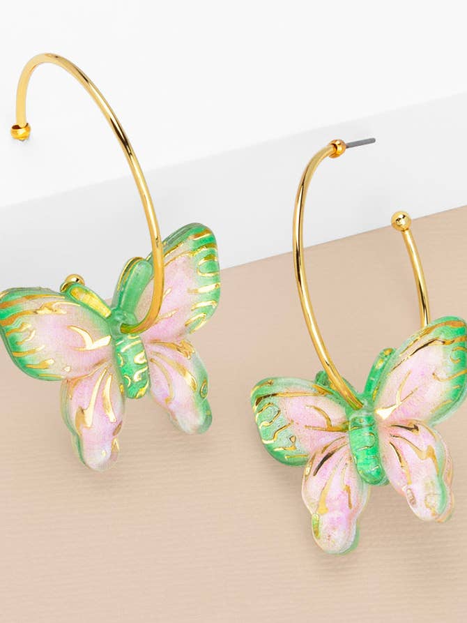 Créoles papillon pour la vente par ZENZII Jewelry