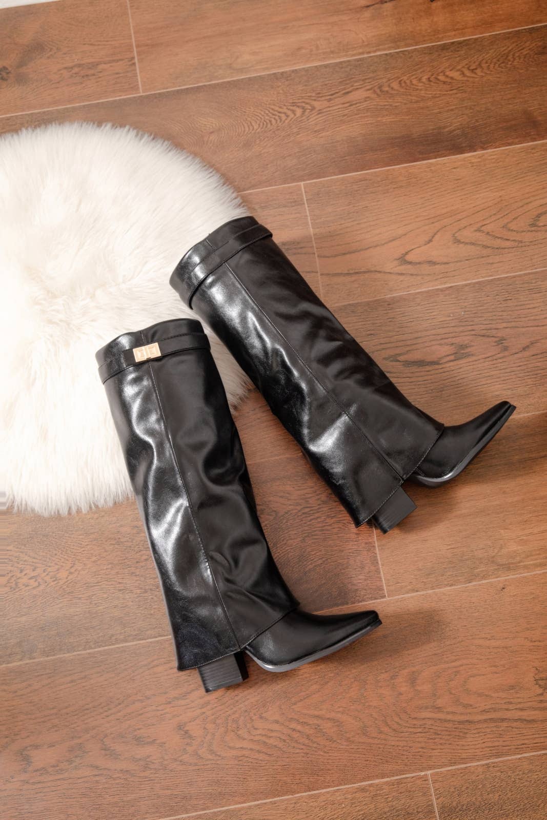 Sort lak STØVLER MED HÆL - ELISE for engroshandel på Faire2