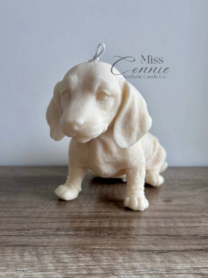 Dachshund Puppy Dog Candle for wholesale by Miss Connie Candles
