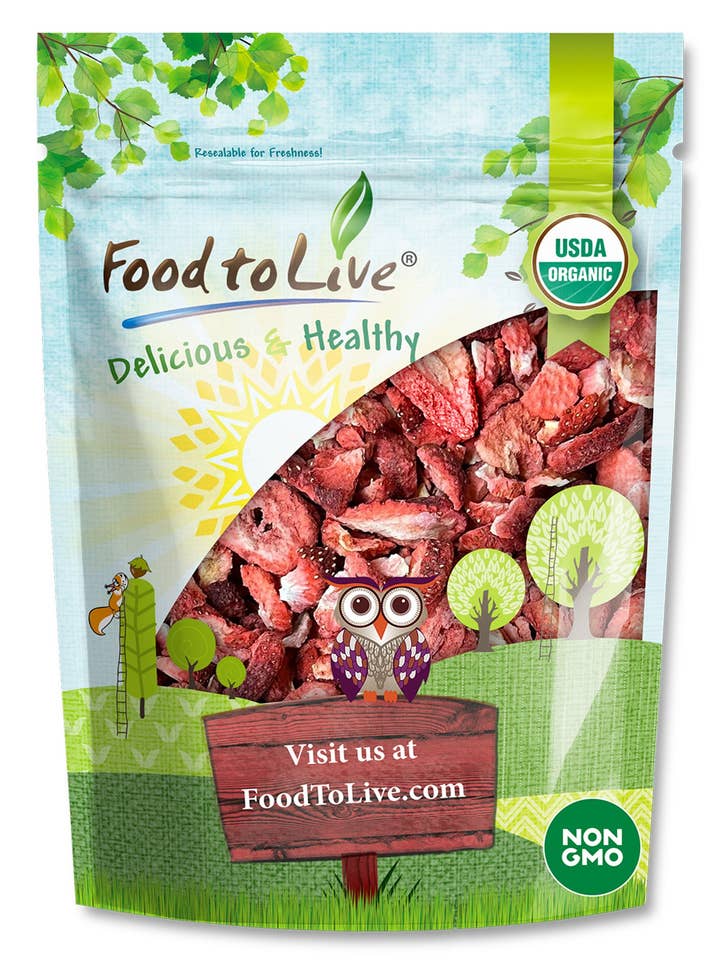 Organic Freeze-Dried Strawberries – by Food to Live for wholesale by Food To Live