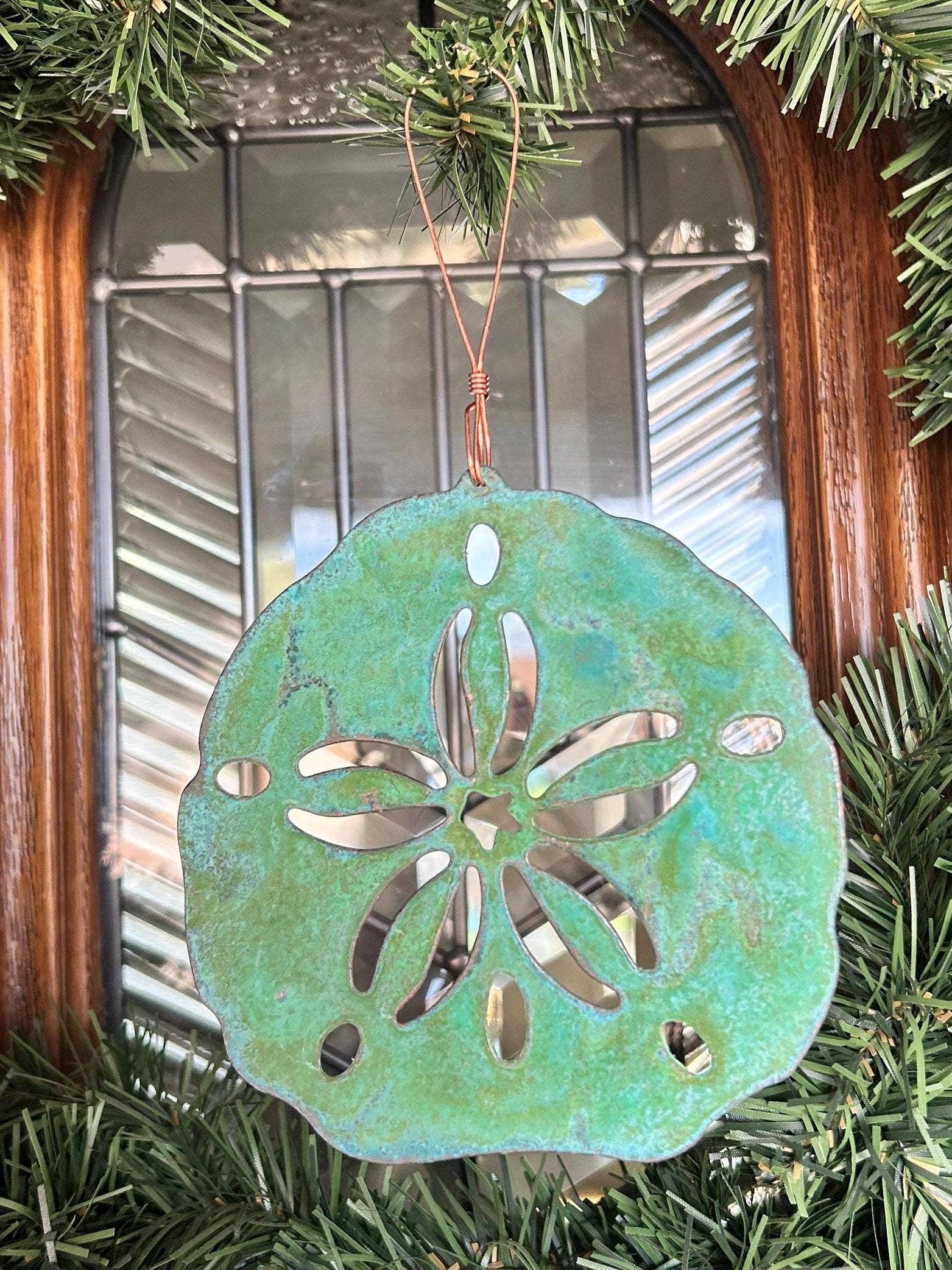 Dos Damas Designs - Wholesale Ornament - Sand Dollar Copper Christmas Ornament4