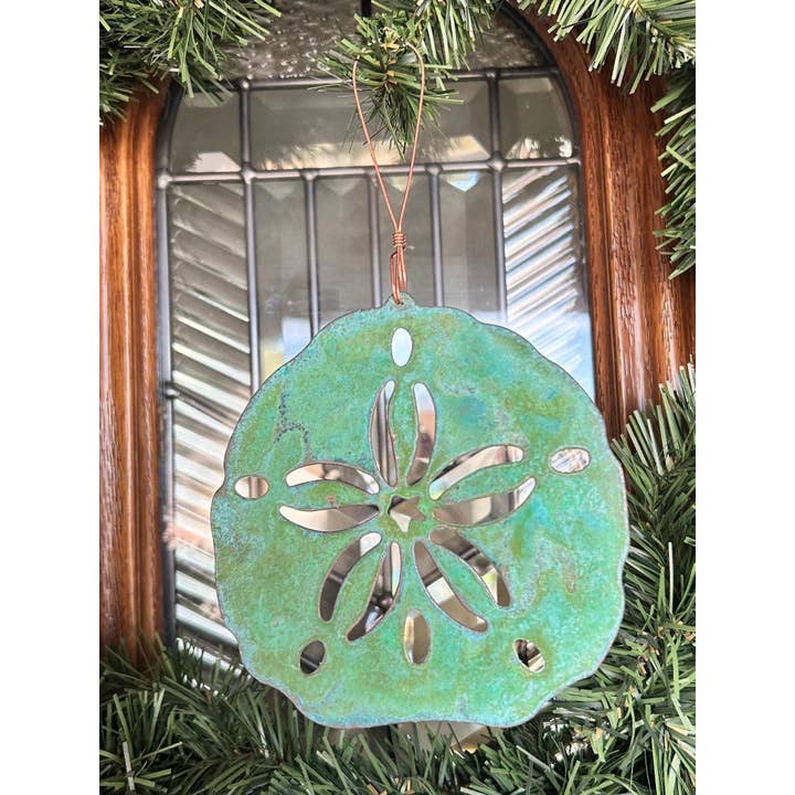 Dos Damas Designs - Wholesale Ornament - Sand Dollar Copper Christmas Ornament4