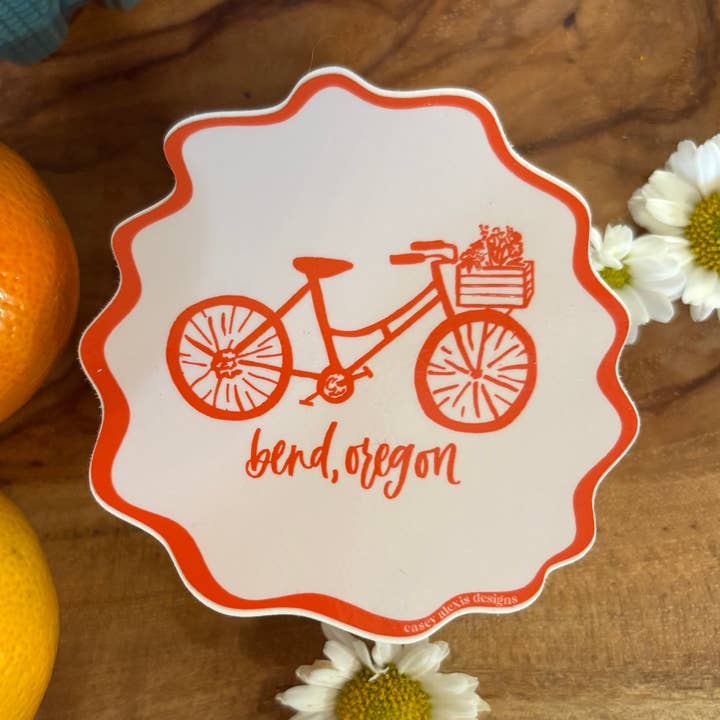 Bend Bike Sticker for wholesale by Casey Alexis Designs