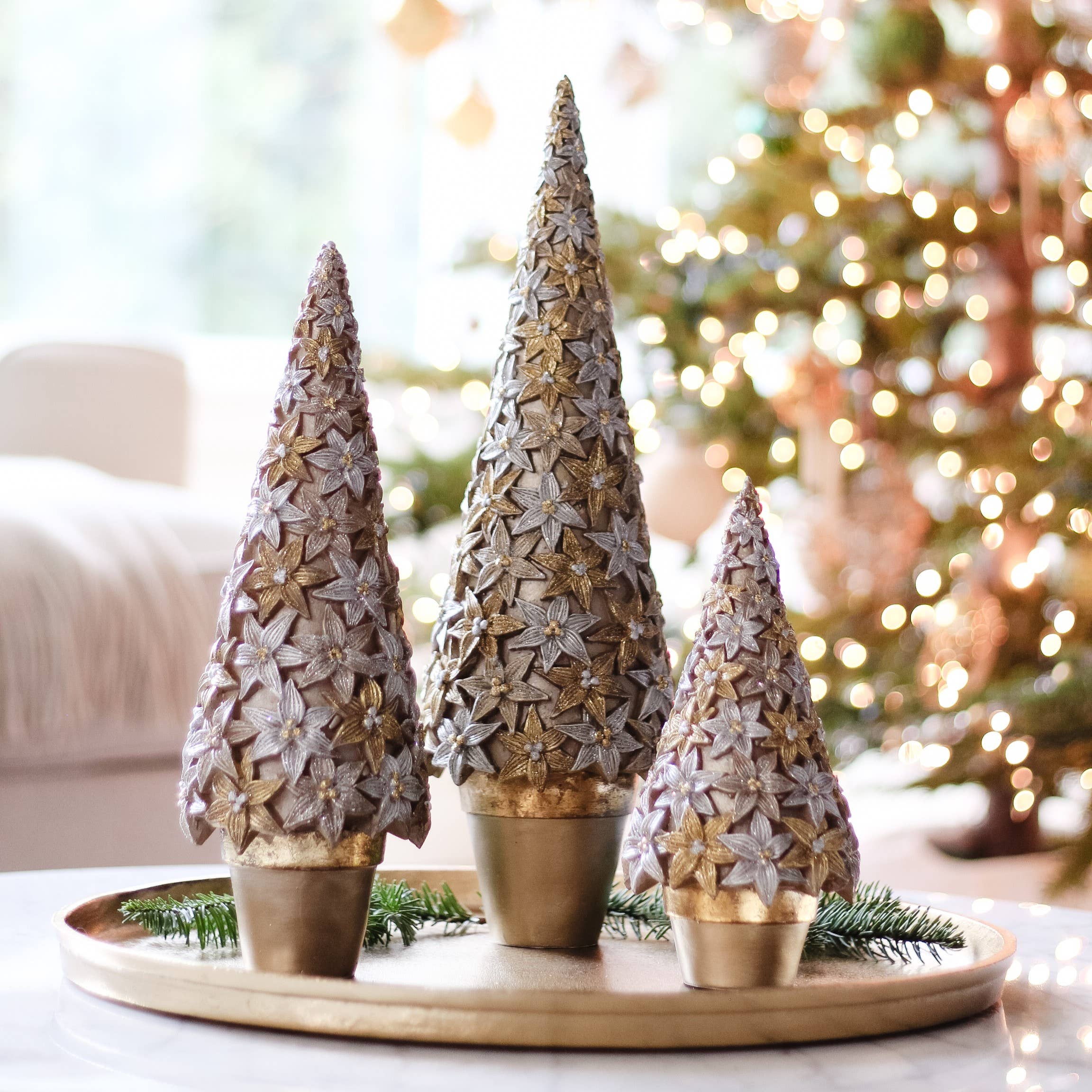 Dekorasyon Gifts  Decor - Wholesale Christmas Decoration - Stargazer Cone Tree (Dark Champagne)0