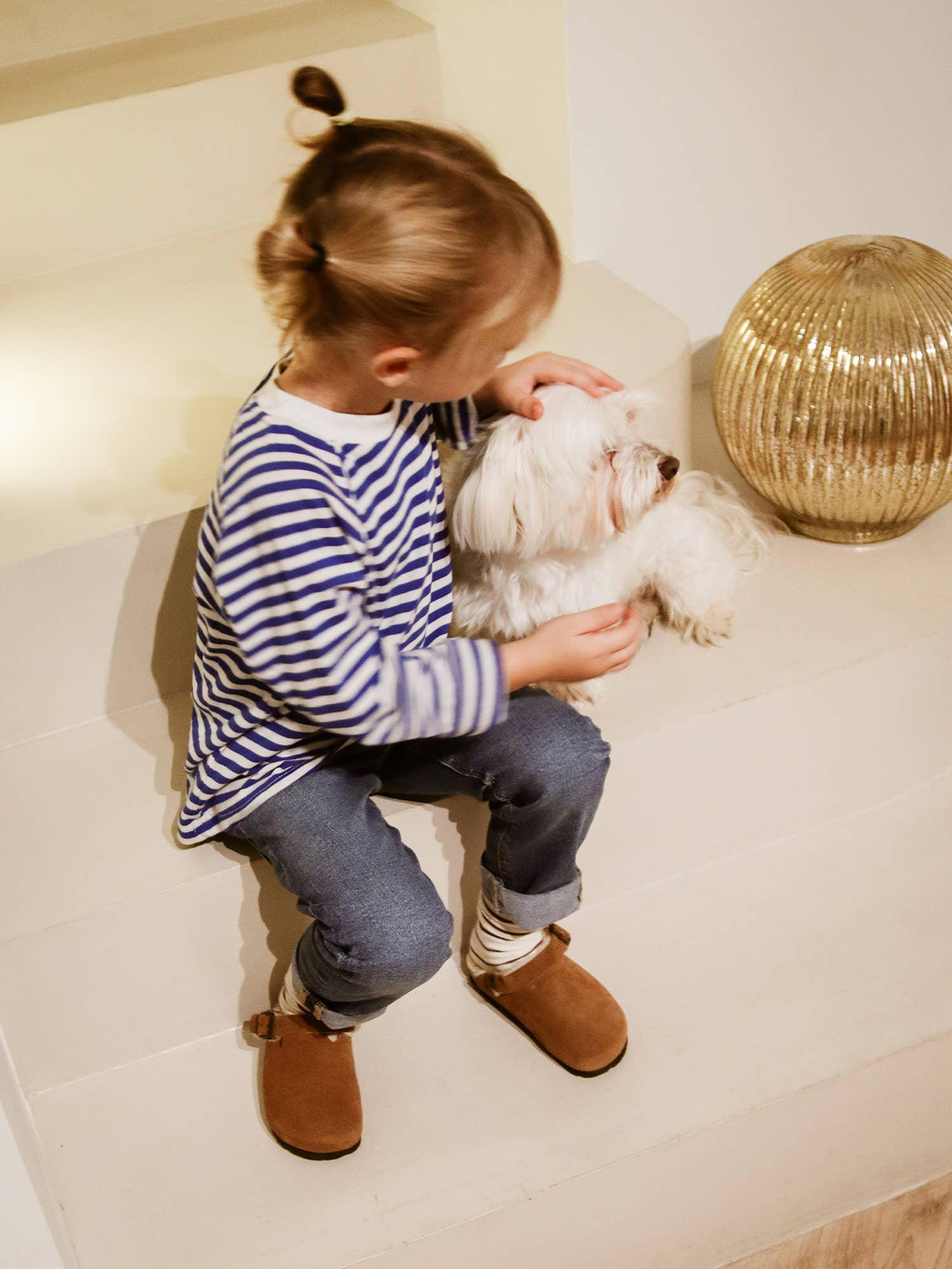 GENUINS - Wholesale Slippers - Kids - SHETLAND VELOUR WOOL ALMOND1