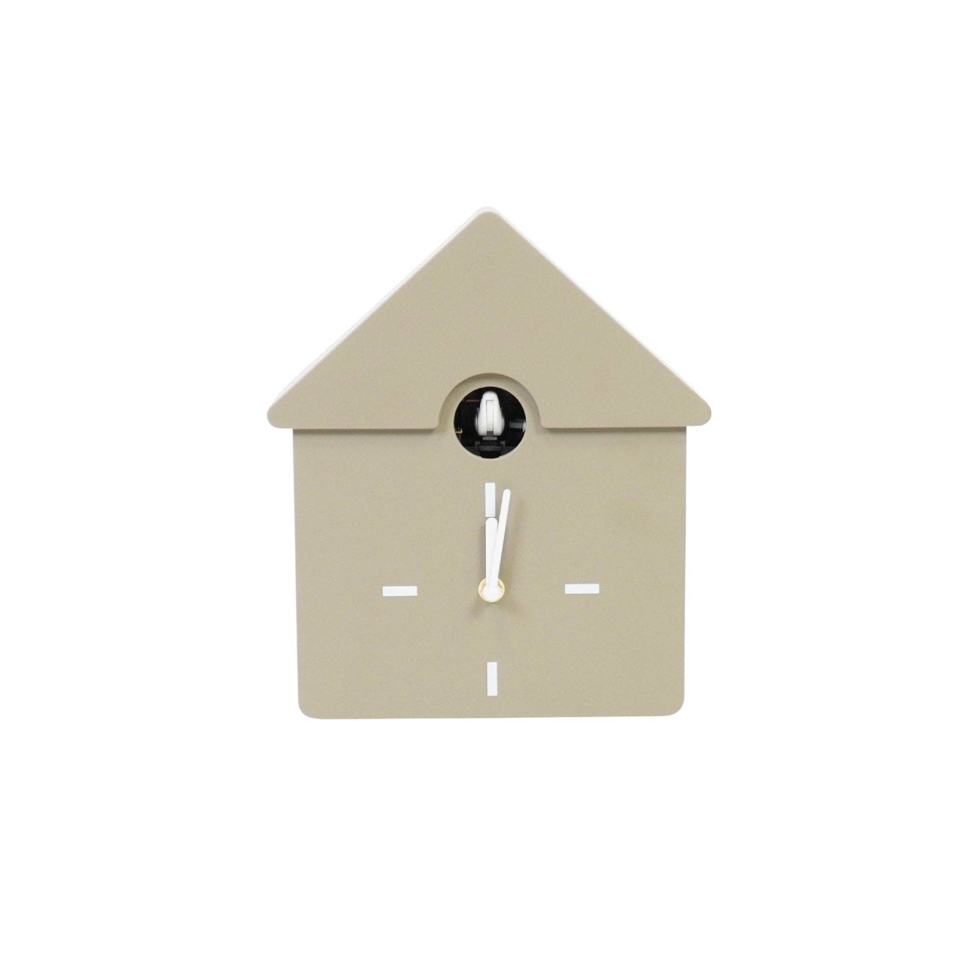 Housevitamin bv - Wholesale Wall Clock - Clock- Wall Clock Cuckoo- Taupe- 24x27x9cm