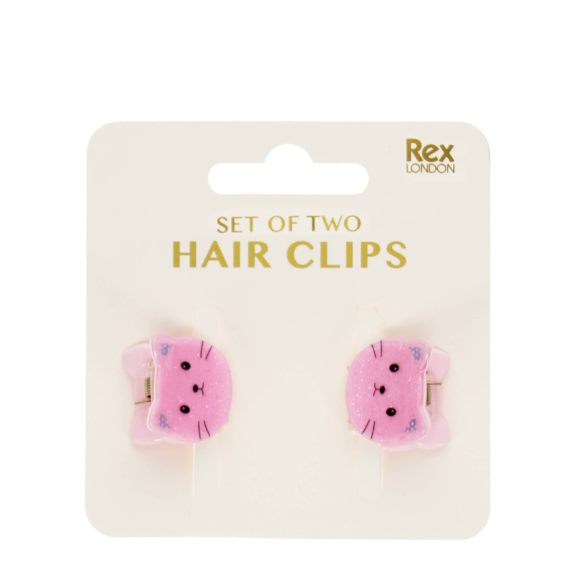 Rex B2B - UK – wholesale Bowl – Kids & Baby – Mini hair claw clips (set of 2) - Pink cats0