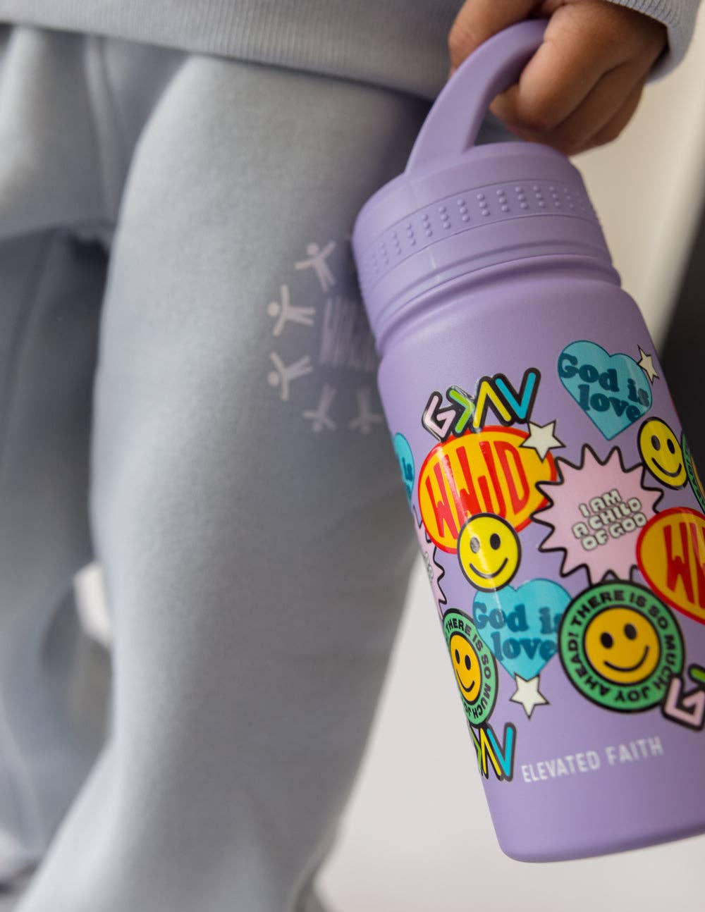 Elevated Faith - Wholesale Water Bottle - Sticker Collage Kids Water Bottle3
