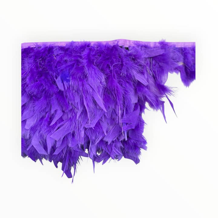 🪶 Dry Feather Trim – Deluxe - Purple for wholesale by City Fabrics