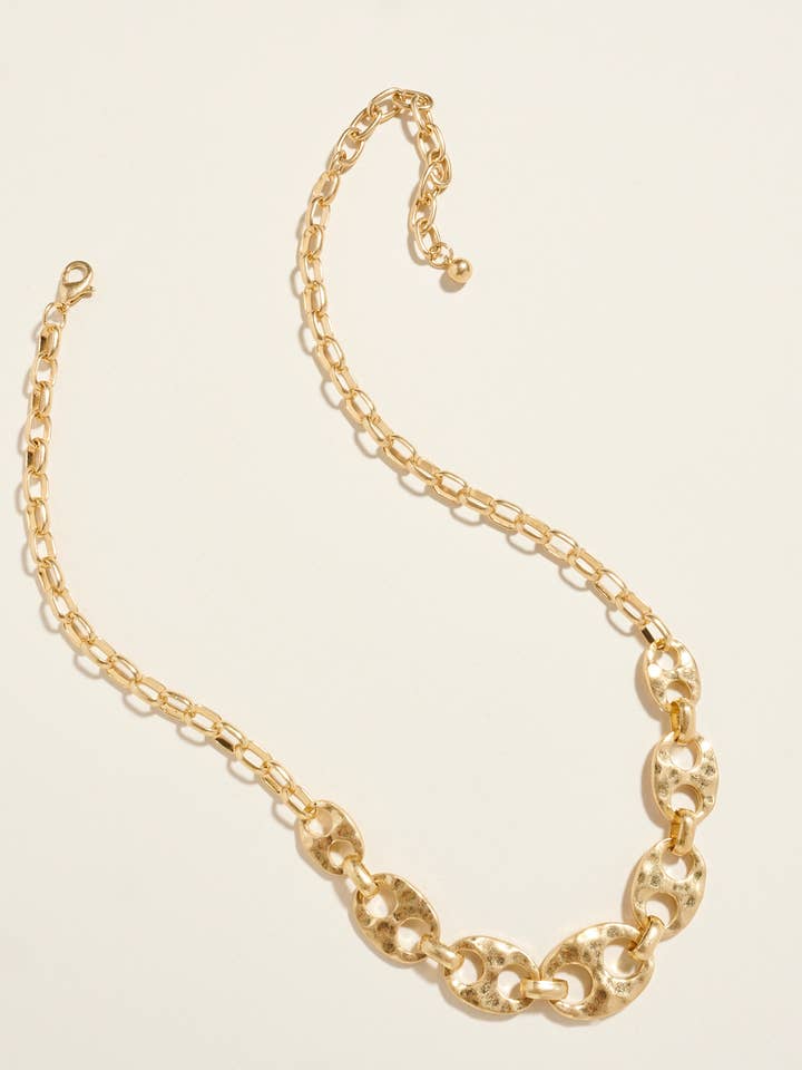 Kort halskæde i vintage metal med organisk form. for engroshandel hos Designature New York