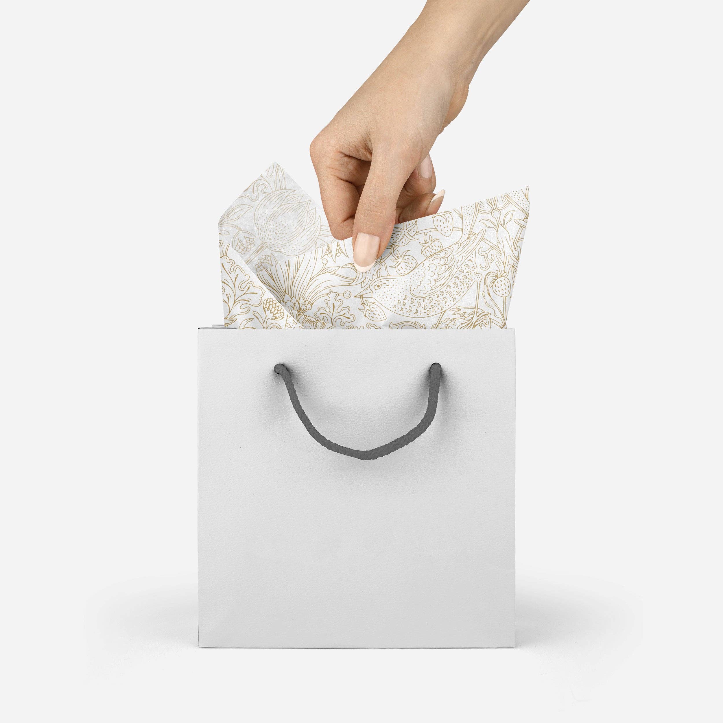 Papergem - Wholesale Tissue paper - "Golden Strawberry Thief" Tissue Paper4