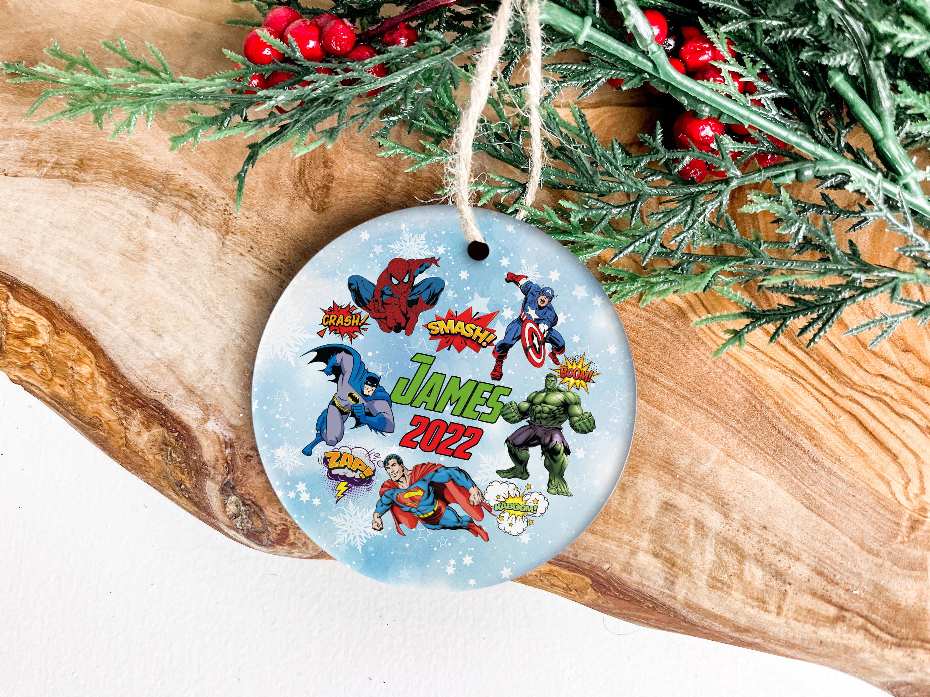 TMLECOM LTD – wholesale Ornament – Personalized Marvel DC Superhero Ornament, Marvel Avengers3