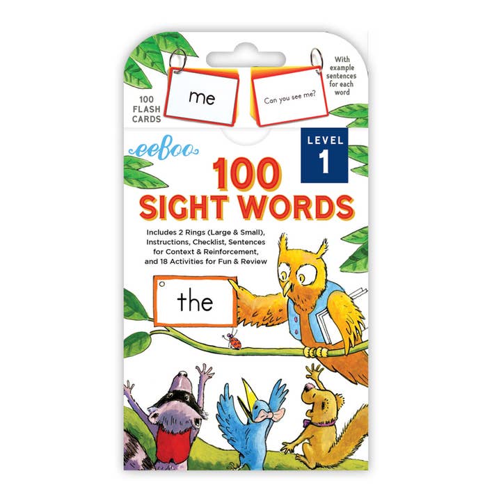 Bobangles - Wholesale Learning Cards - Kids & Baby - eeBoo Flash Cards - 100 Sight Words - Level 1