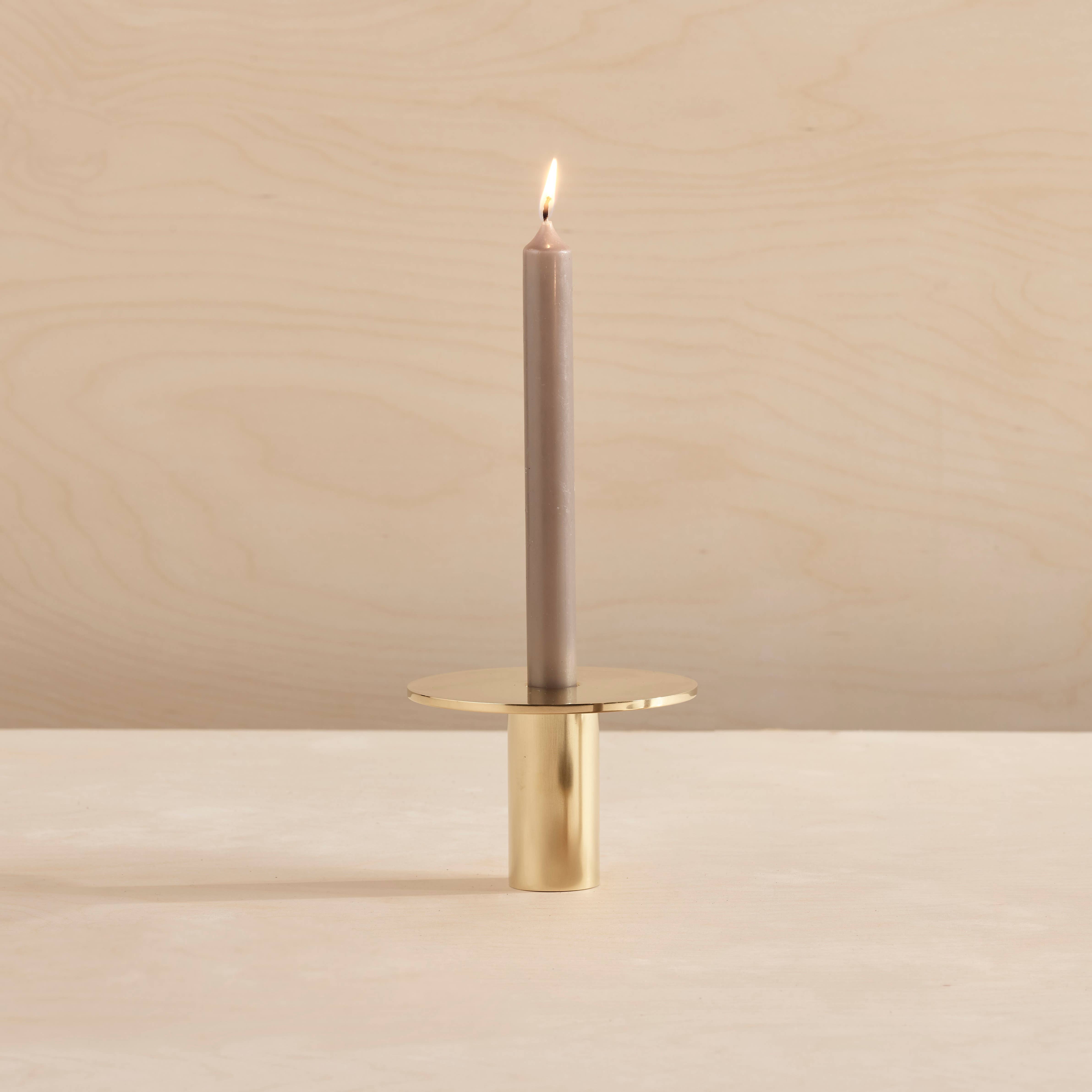 Aaron Probyn - Vendita all'ingrosso Portacandele - Portacandele Eclipse in ottone spazzolato5