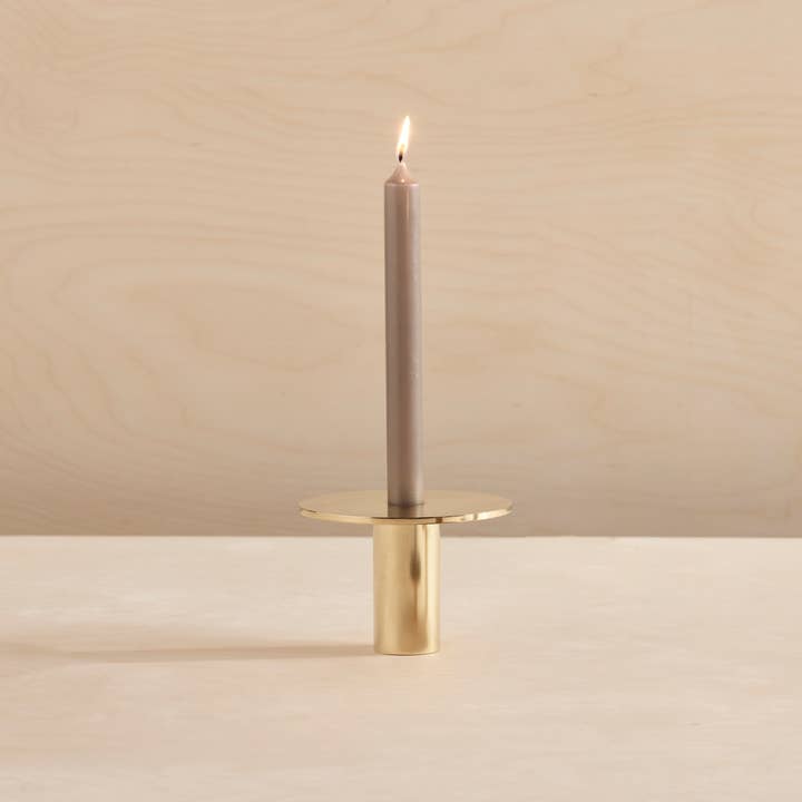 Aaron Probyn - Vendita all'ingrosso Portacandele - Portacandele Eclipse in ottone spazzolato5