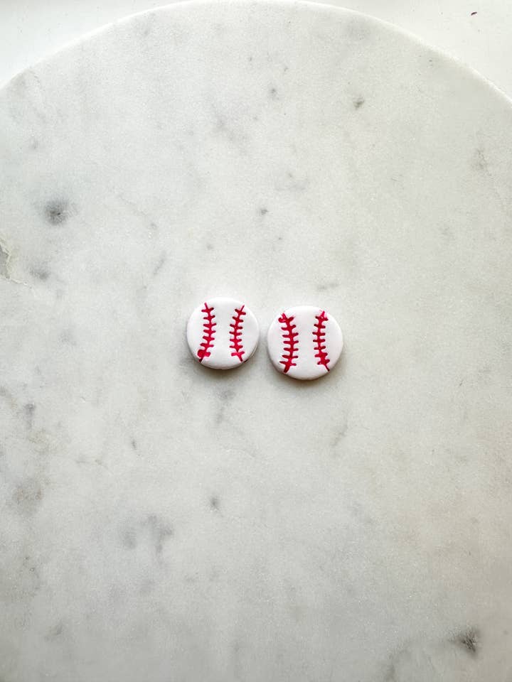 Boucles d'oreilles à tige de baseball pour la vente par Vandy Visuals Shop
