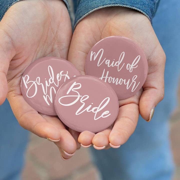 Personalized Mauve Buttons for wholesale by Never Knew I Needed