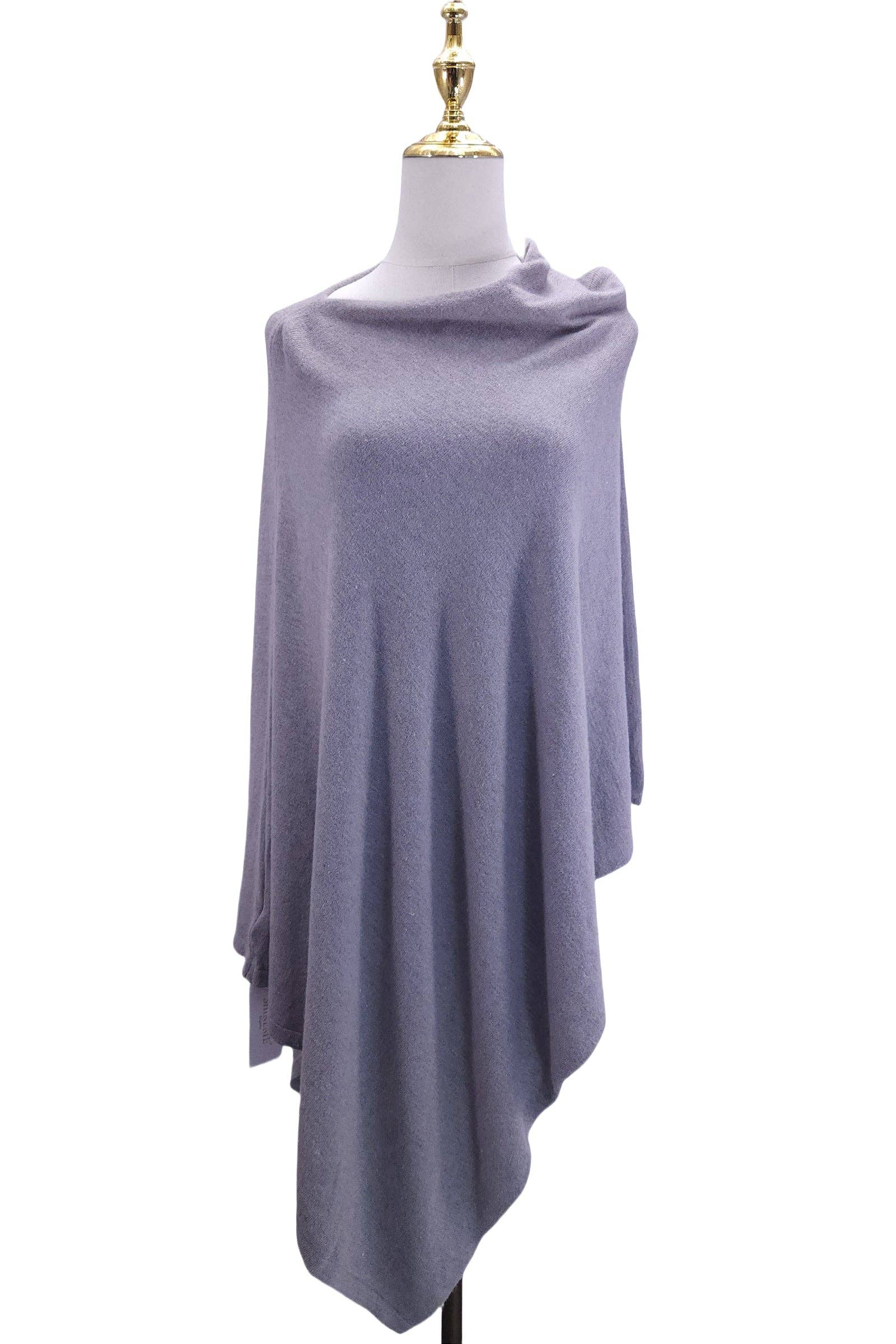 Fashion Scarf World - Vente Poncho – femme - Poncho uni en laine confortable25