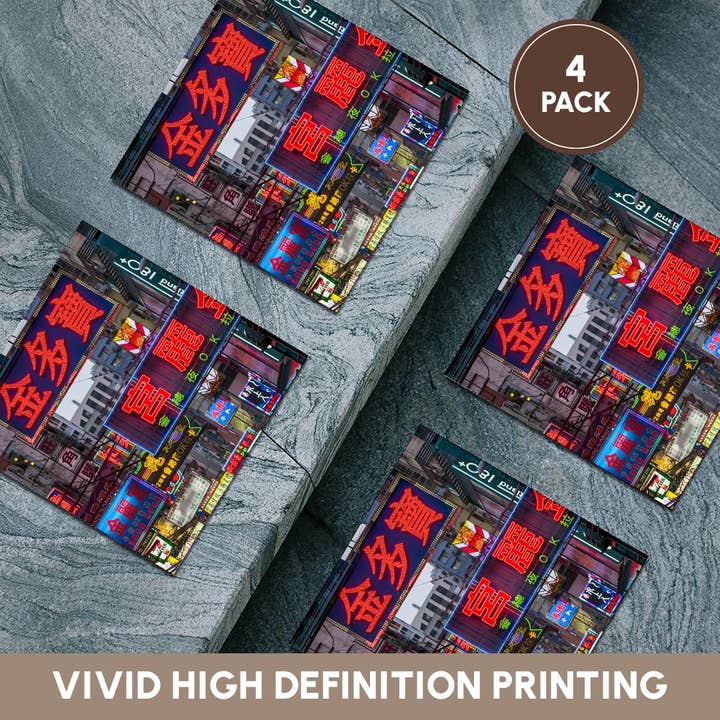 3dRose - Wholesale Coasters - 3dRose, Night street scenes, Kowloon, Hong Kong, China., Coaster5